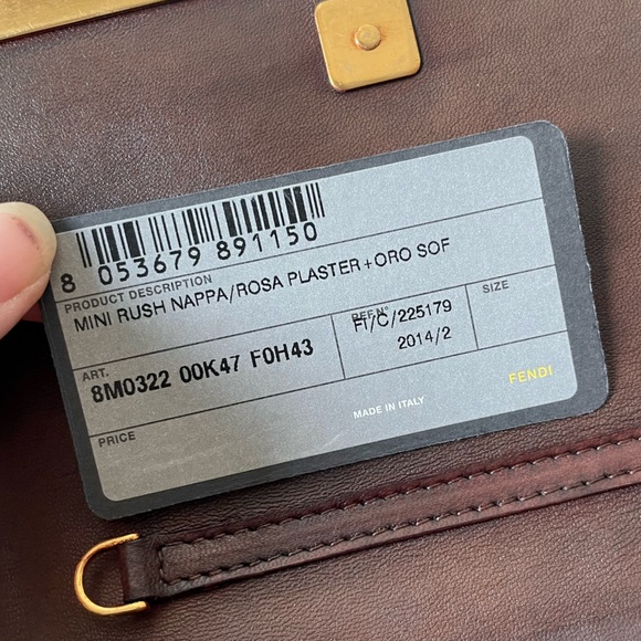 Vintage Fendi Mini Napa rose clutch Authentic - Picture 16 of 16